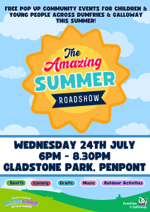 Wednesday 24th July6pm - 8.30pm Gladstone Park, Penpont 